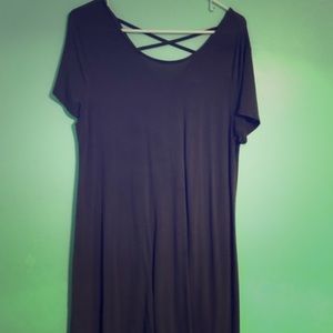 Olive green t-shirt dress